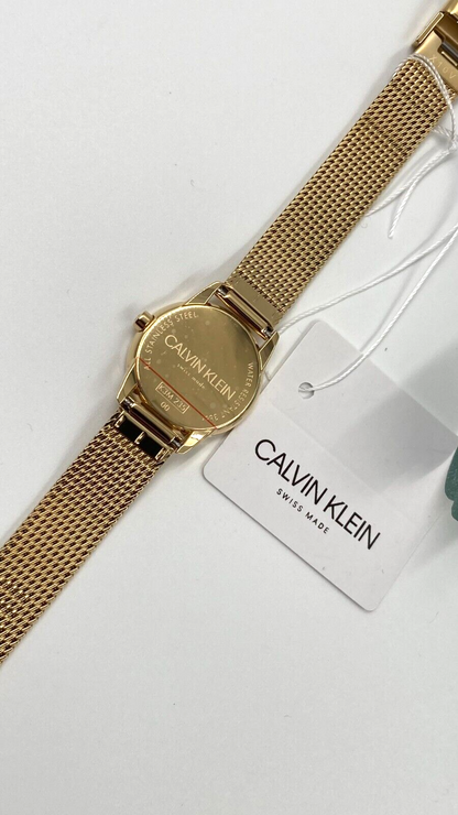 New Swiss Made CALVIN KLEIN Minimal Quartz Silver Dial Ladies Watch