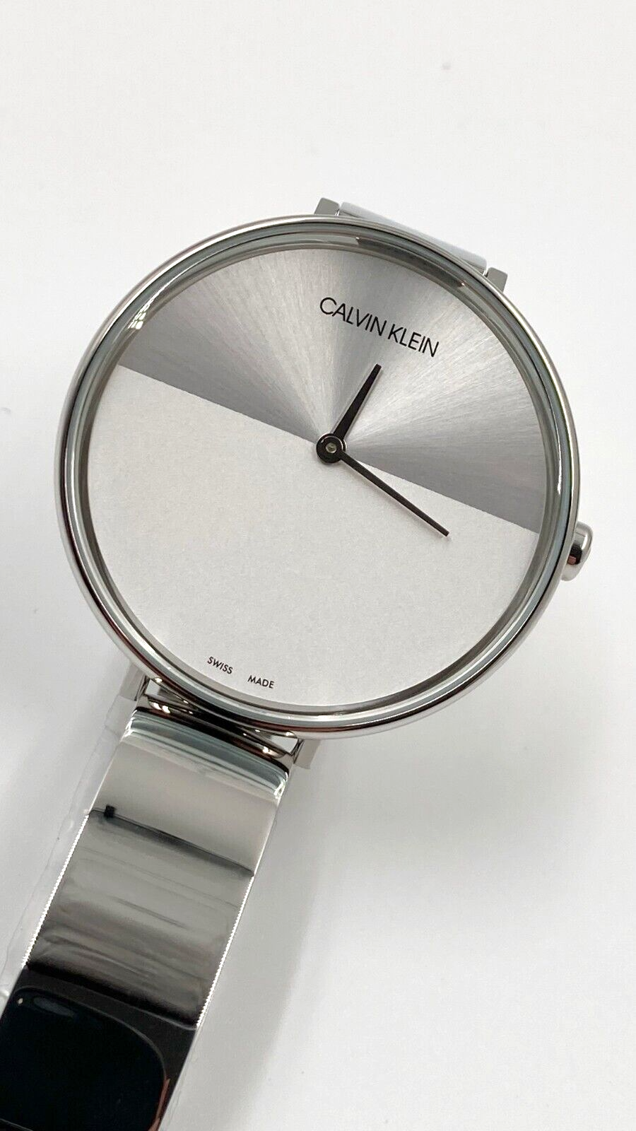 New Swiss Made CALVIN KLEIN Rise Quartz Silver and White Dial Ladies Watch