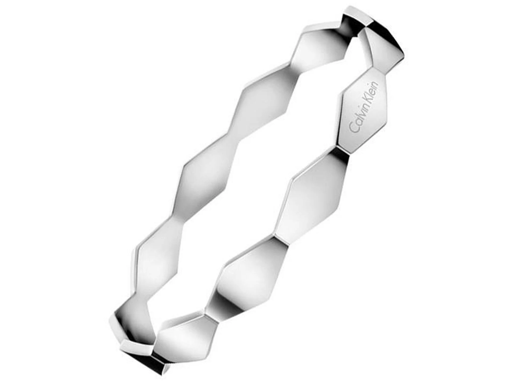 Neu CALVIN KLEIN SNAKE ARMREIF KJ5DMD00010M EDELSTAHL - SILBER - GRÖSSE M