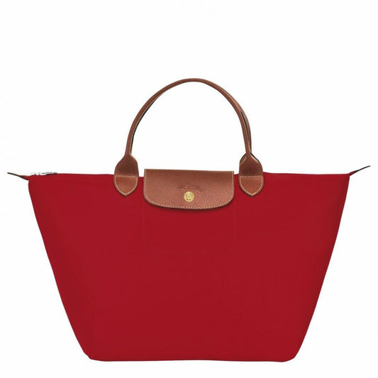 LONGCHAMP LE PLIAGE TOP HANDLE BAG MEDIUM - RED