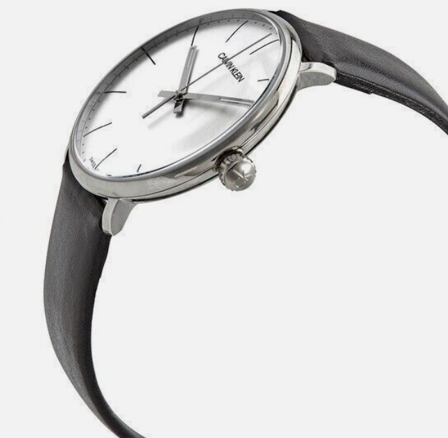 New Swiss Made CALVIN KLEIN High Noon Quartz Silver Dial Men's Watch