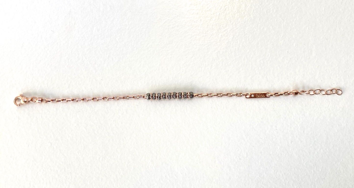 New BLISS Silver Stone Bracelet W/Diamond - Rose Gold