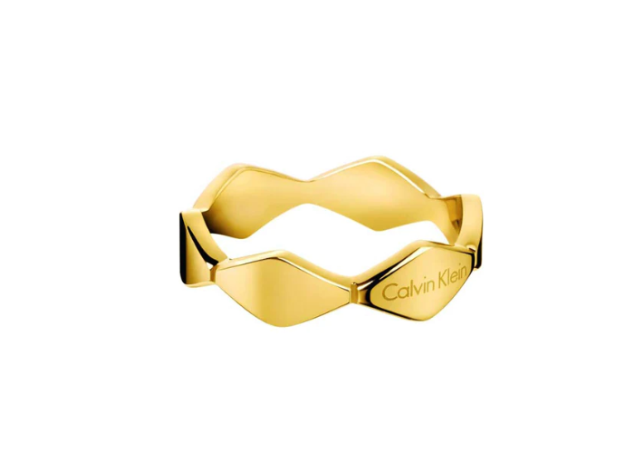 New CALVIN KLEIN SNAKE RING KJ5DJR100108 - GOLD - SIZE 57