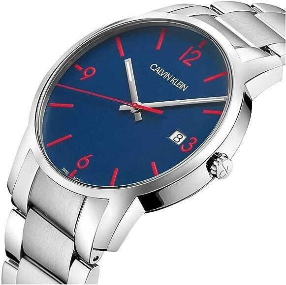 New Swiss Made CALVIN KLEIN City Quartz Blue Dial Men's Watch