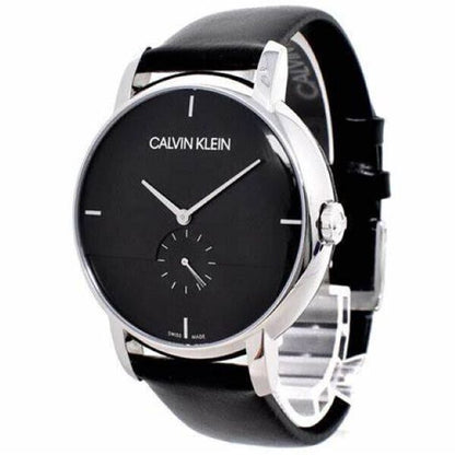 New Swiss Made CALVIN KLEIN Established Quartz Black Dial Men's Watch