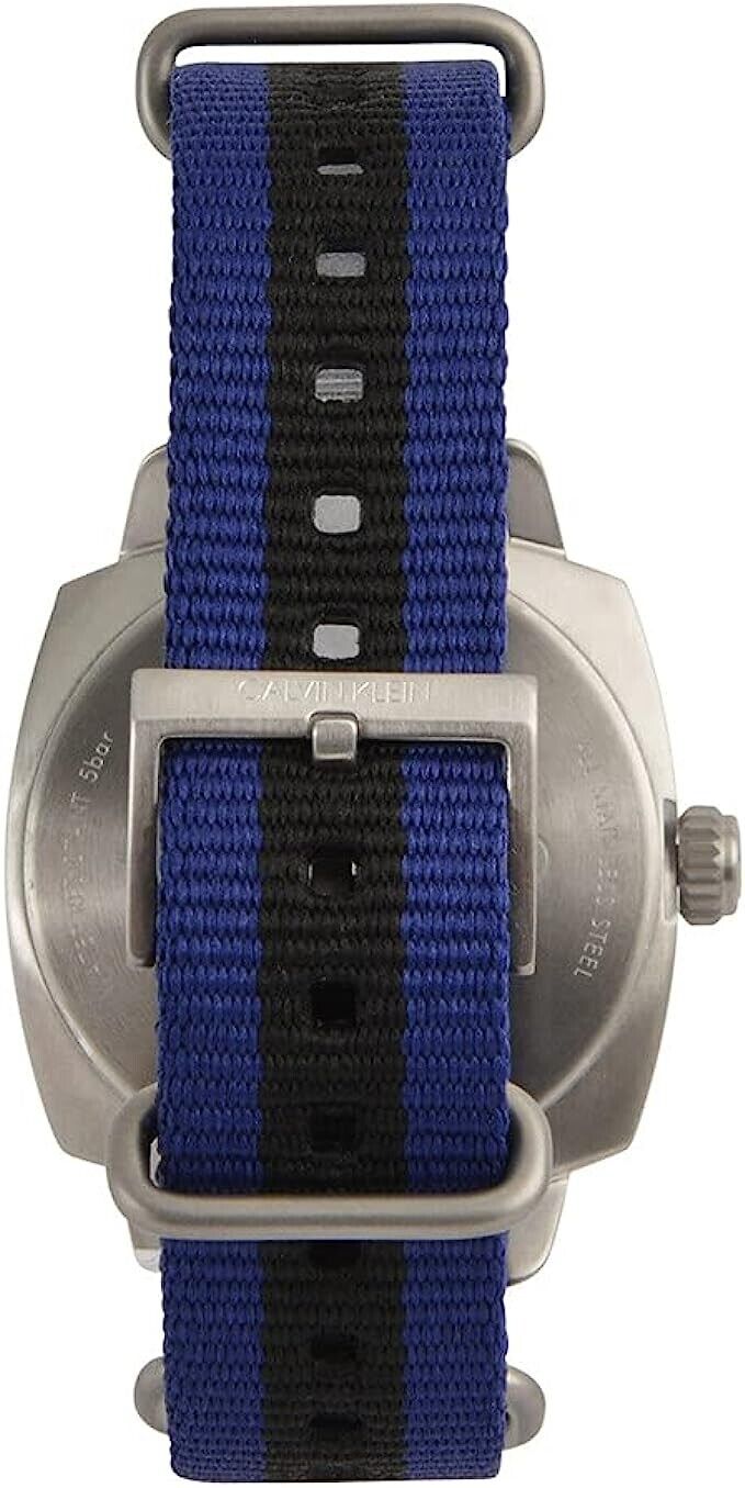 New Swiss Made CALVIN KLEIN Fraternity Blue Dial Men's Quartz Watch