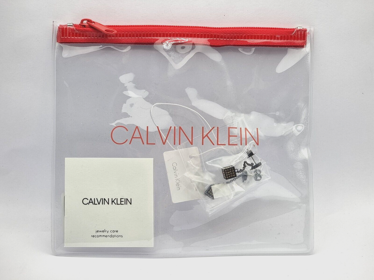 New CALVIN KLEIN EARRINGS ROCKING STAINLESS STEEL - BLACK/GOLD