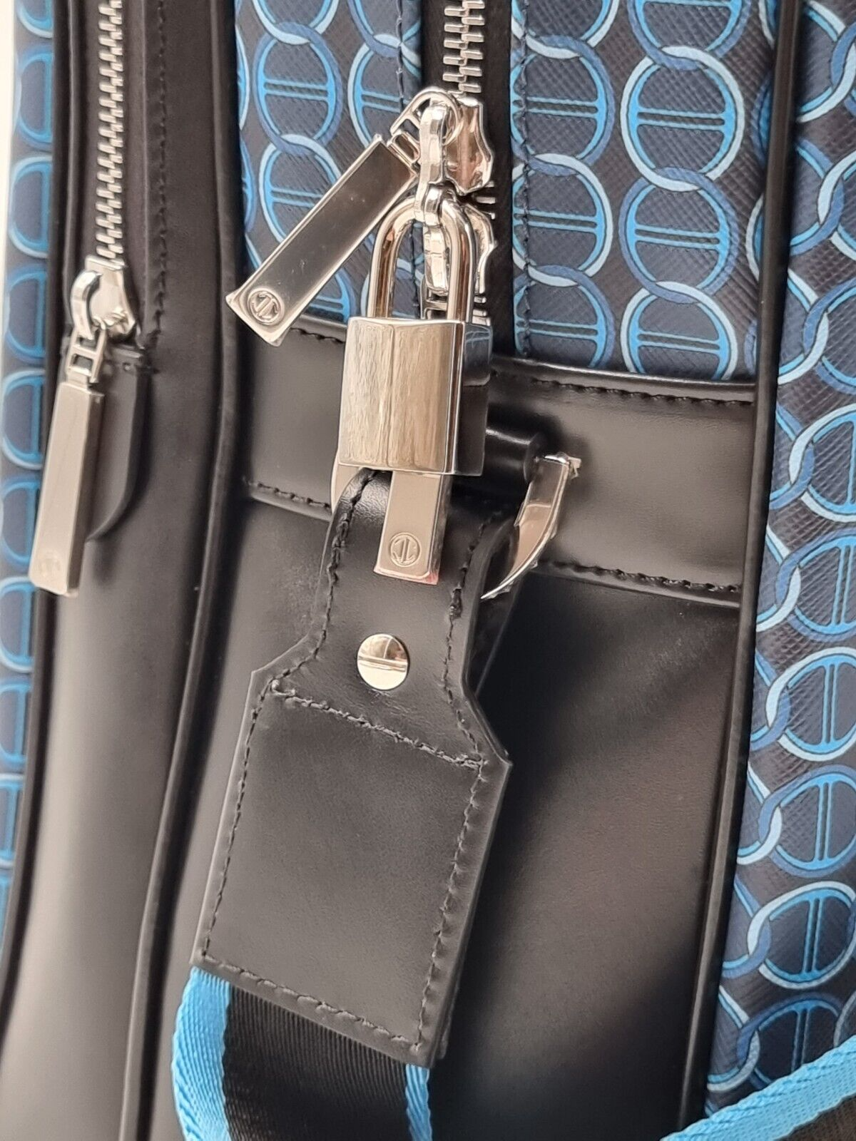 Neu DAVIDOFF COLORAMA BUSINESS TASCHE 2 ZIP - BLAU