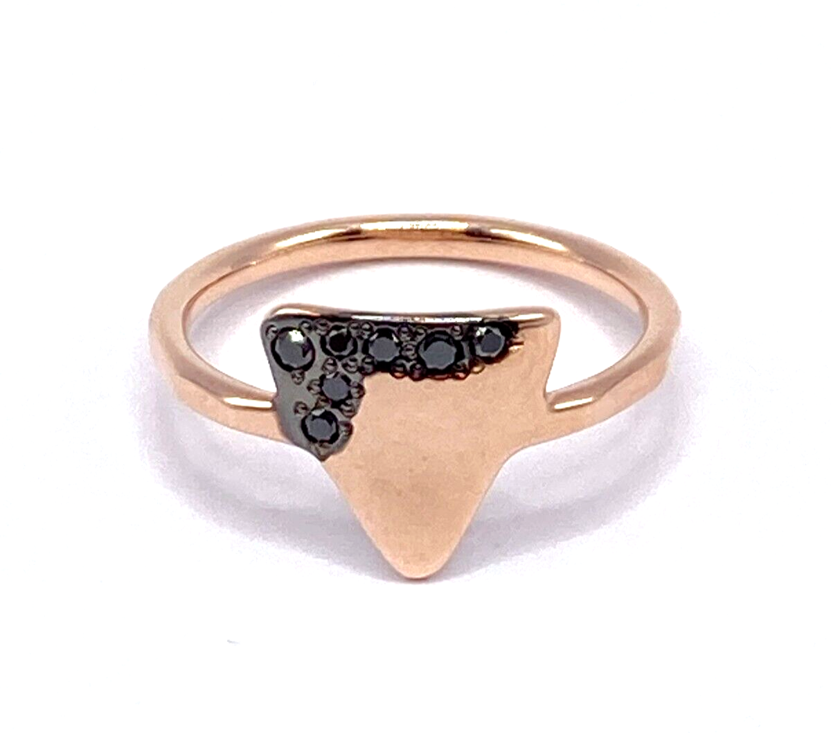 New DODO PRECIOUS TAG NIGHT RING - GOLD/BLACK DIAMONDS - SIZE 45