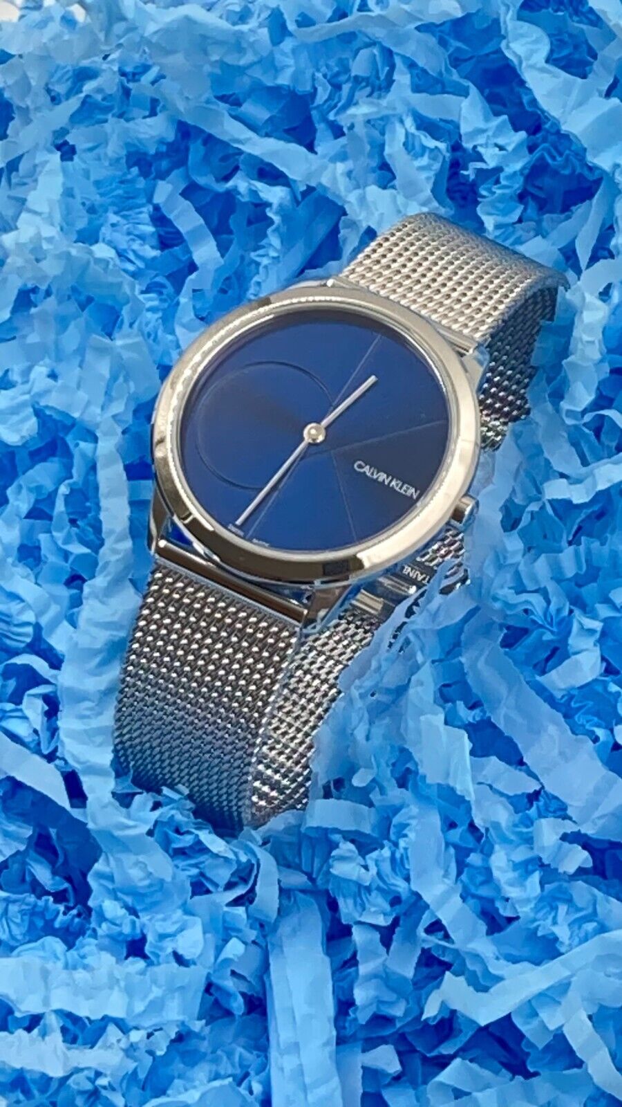 New Swiss Made CALVIN KLEIN MINIMAL QUARTZ BLUE DIAL LADIES Watch