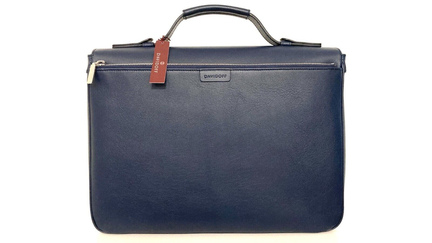 Neu DAVIDOFF LG ICON BUSTA AKTENTASCHE - MARINEBLAU