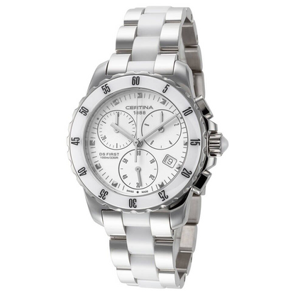 New CERTINA DS FIRST LADY CERAMIC CHRONOGRAPH - WHITE