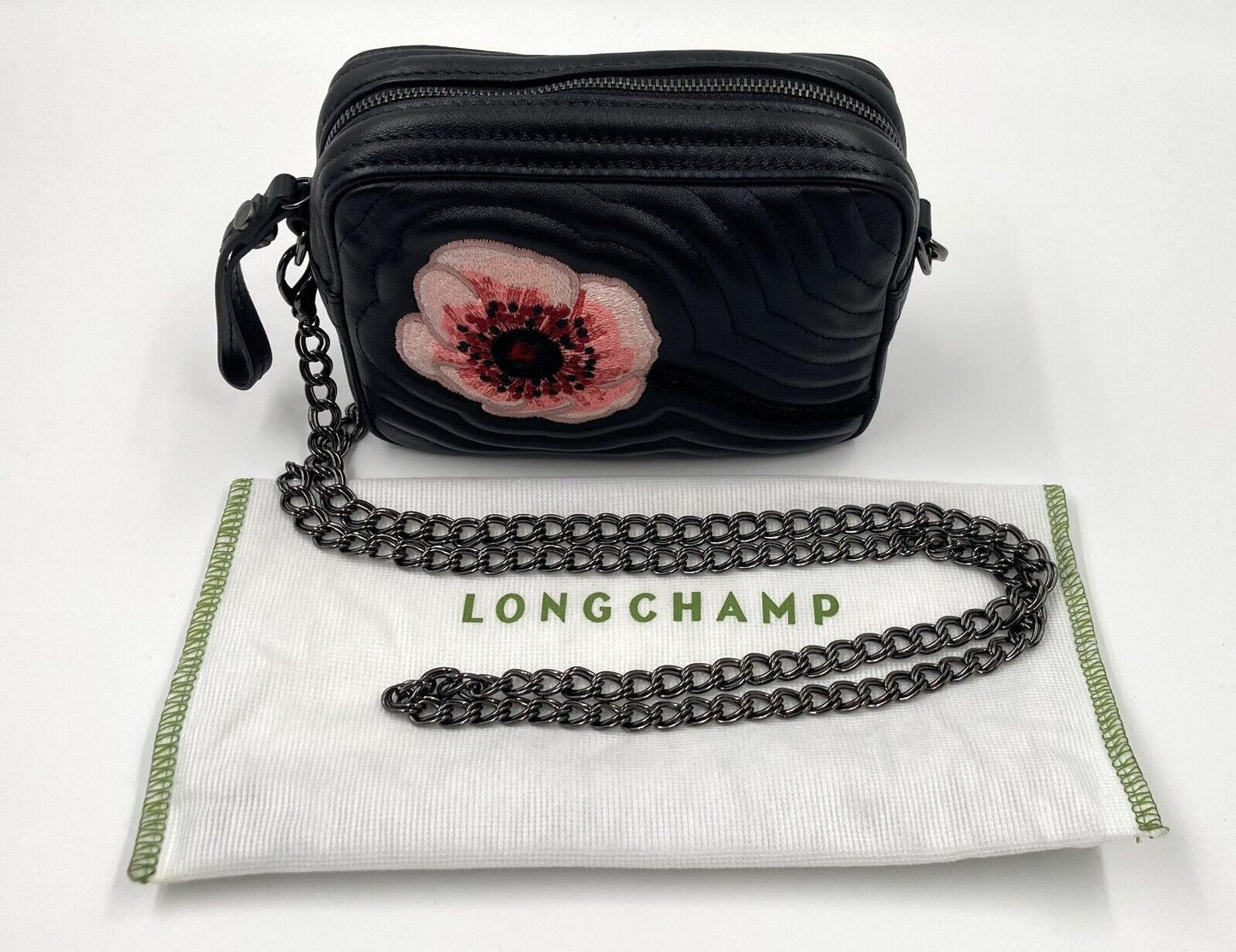 LONGCHAMP HYPNOTIC CROSS-BODY - BLACK/ANEMONE - S