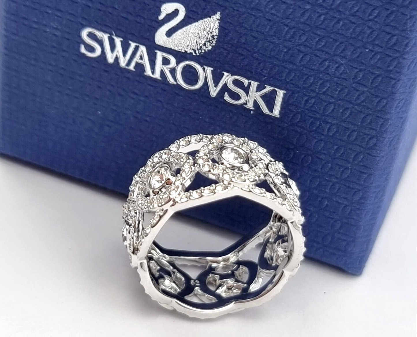 New SWAROVSKI DAYLIGHT RING - SILVER - SIZE 52