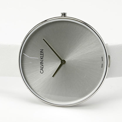 New Swiss Made CALVIN KLEIN Full Moon Quartz Silver Dial Ladies Watch