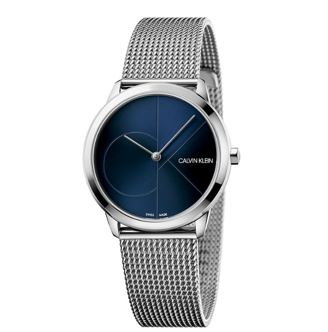 New Swiss Made CALVIN KLEIN MINIMAL QUARTZ BLUE DIAL LADIES Watch