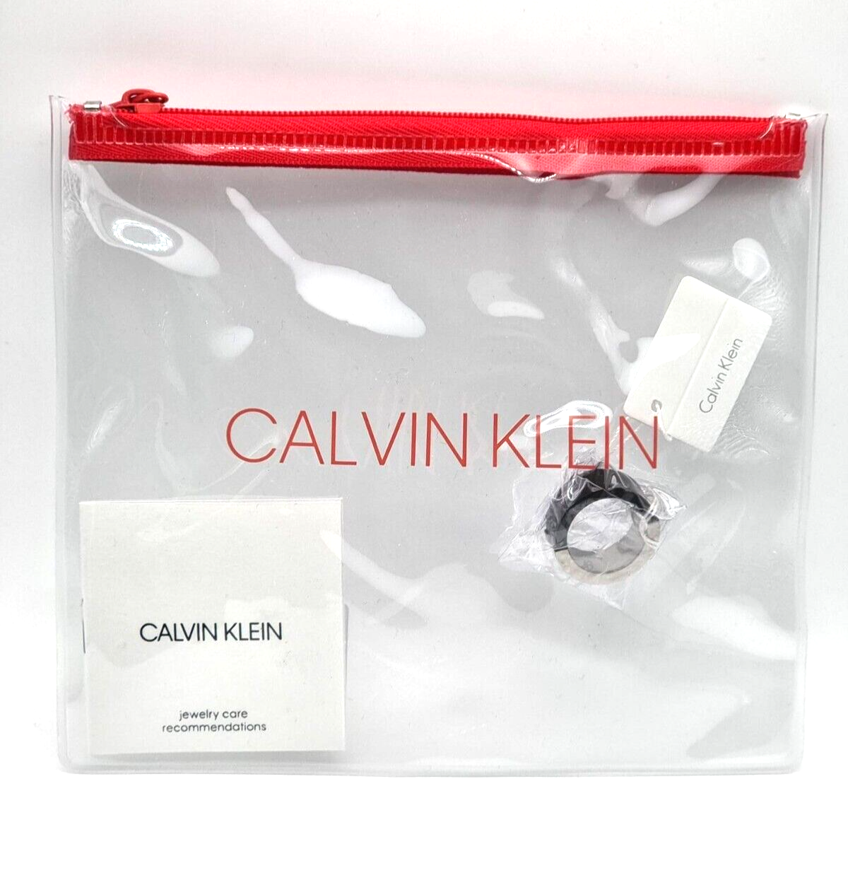 New CALVIN KLEIN RING MAGNET EDELSTAHL/SCHWARZ - Gr.  55