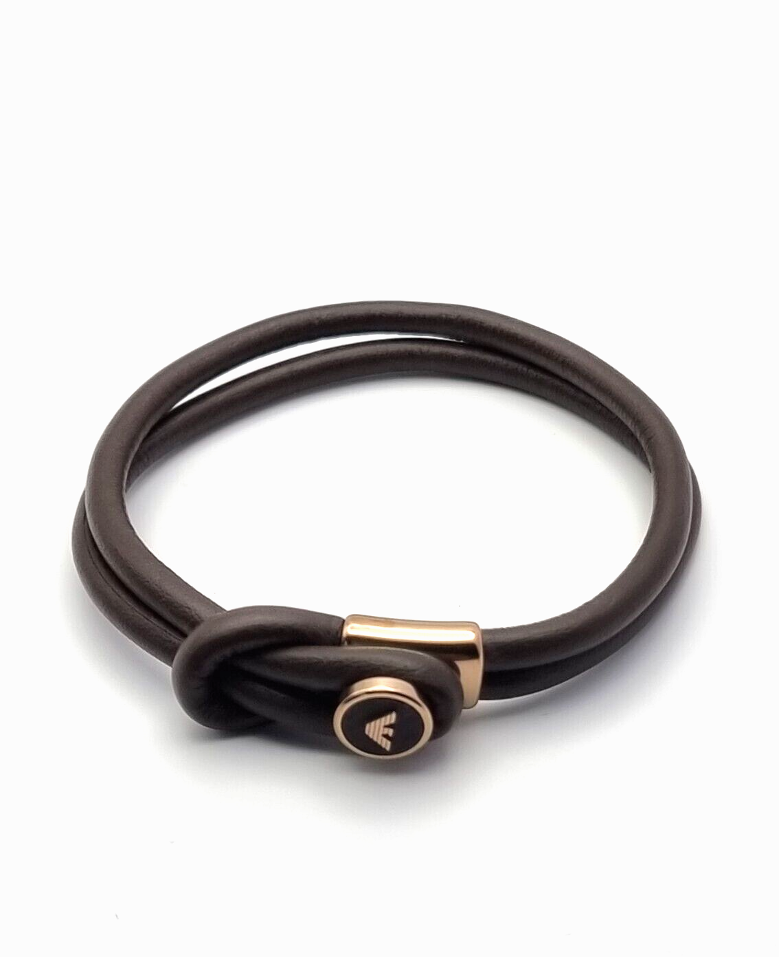 Neu EMPORIO ARMANI HERREN LEDERARMBAND EGS2213251 - BRAUN