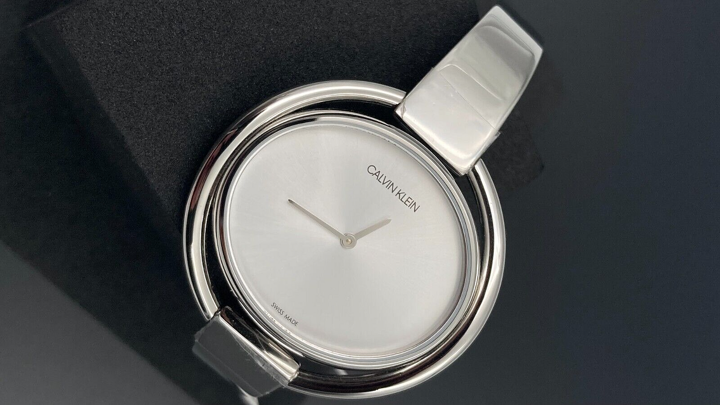 New Swiss Made CALVIN KLEIN Impetuous Quartz Silver Dial Ladies Watch