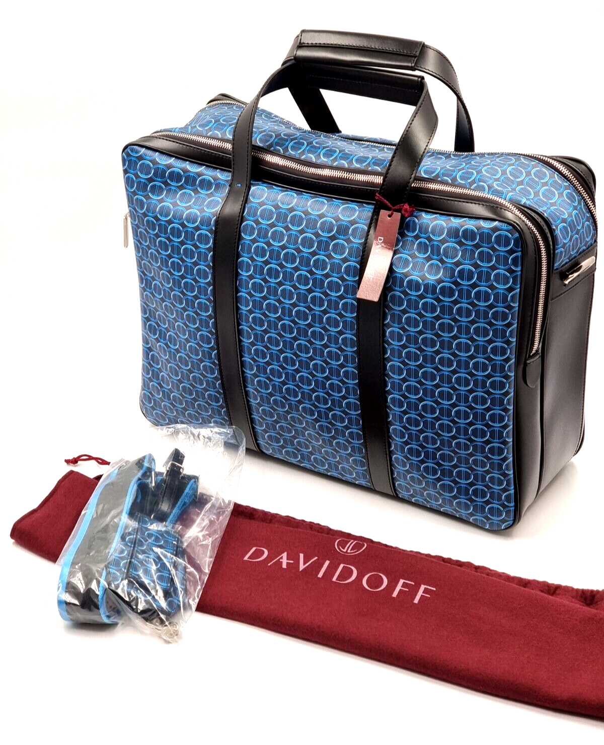 Neu DAVIDOFF LG COLORAMA SOFT SUITCASE 2 REISSVERSCHLÜSSE - BLAU