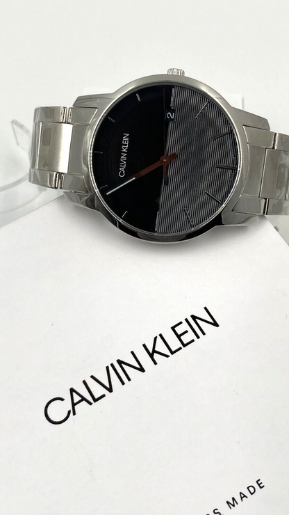 New Swiss Made CALVIN KLEIN City Quartz Black Dial Men's Watch