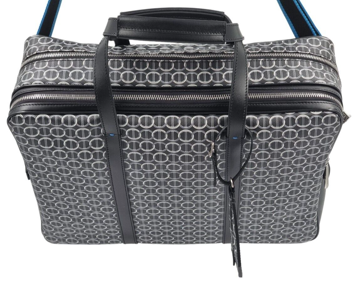 Neu DAVIDOFF COLORAMA BUSINESS BAG 2 ZIP - SCHWARZ