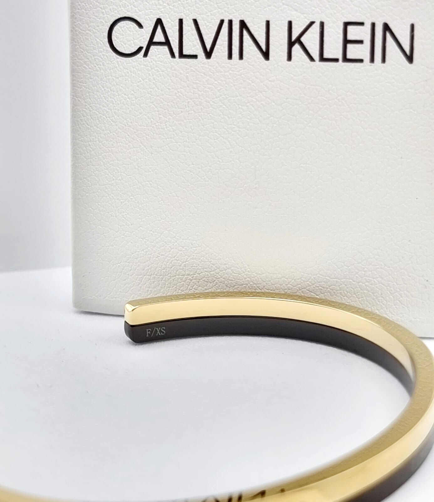 New CALVIN KLEIN GORGEOUS KJ5VBF2001XS  BRACELET - GOLD/BLACK - SIZE XS