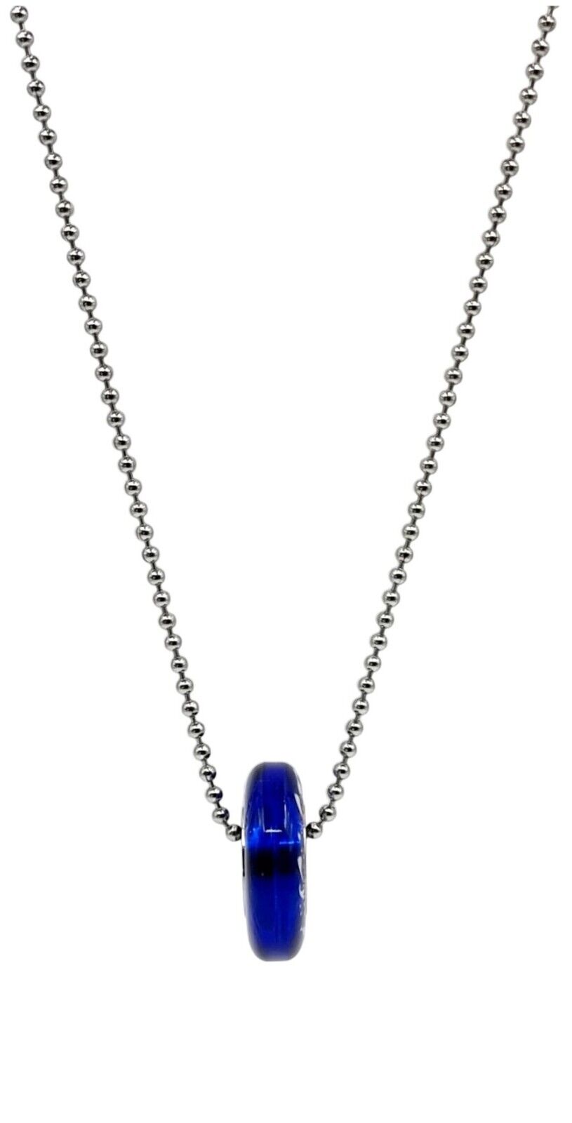 New CALVIN KLEIN SPIN KJJALN090100 STAINLESS STEEL NECKLACE  - SILVER/BLUE