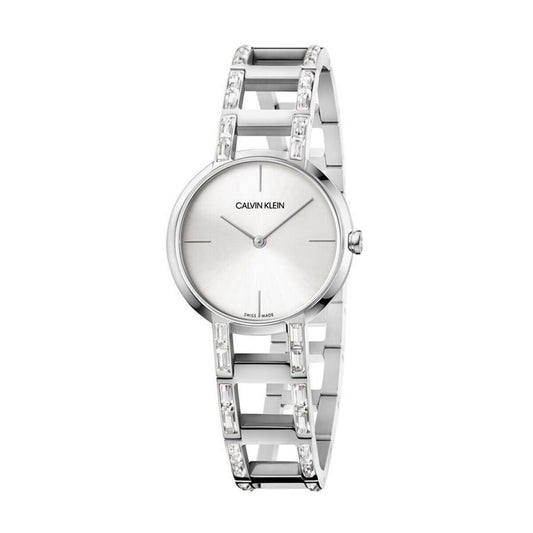 New Swiss Made CALVIN KLEIN Cheers Quartz Silver Dial Ladies Watch