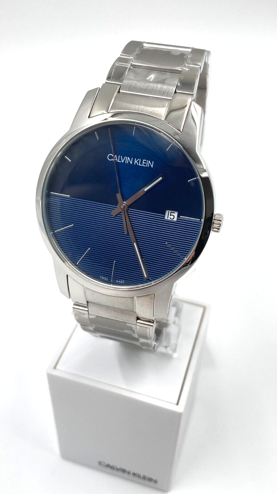 New Swiss Made CALVIN KLEIN City Quartz Blue Dial Men's Watch