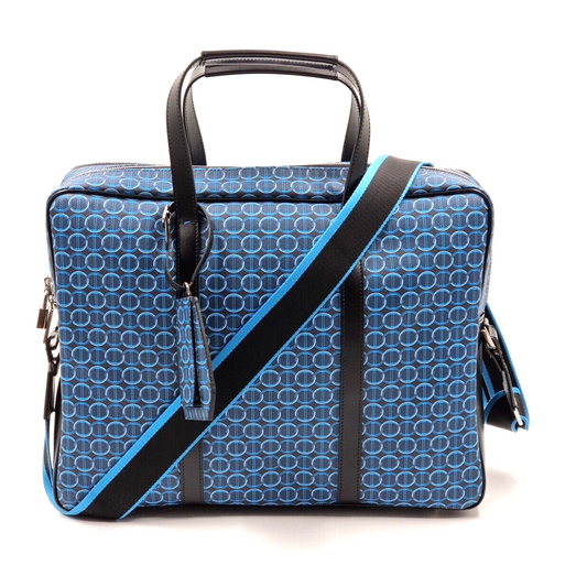 Neu DAVIDOFF COLORAMA BUSINESS TASCHE 2 ZIP - BLAU
