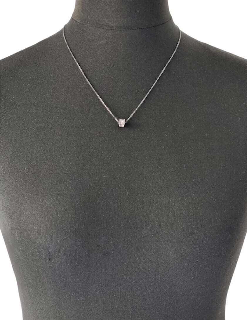 New CALVIN KLEIN ROCKING KJ9CVN140100 BLACK PVD NECKLACE - PINK CRYSTALS