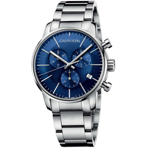 New Swiss Made CALVIN KLEIN City Blue Dial Chronograph Men's Quartz Watch