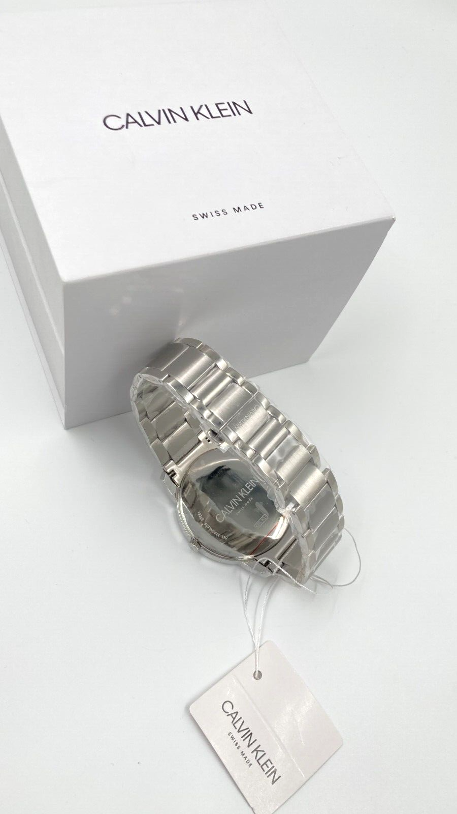 Neue, in der Schweiz hergestellte CALVIN KLEIN City-Uhr mit grauem Zifferblatt