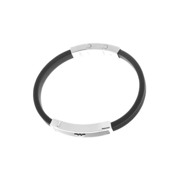 Neu EMPORIO ARMANI HERREN-OHRSTECKERARMBAND AUS EDELSTAHL - EGS1882040