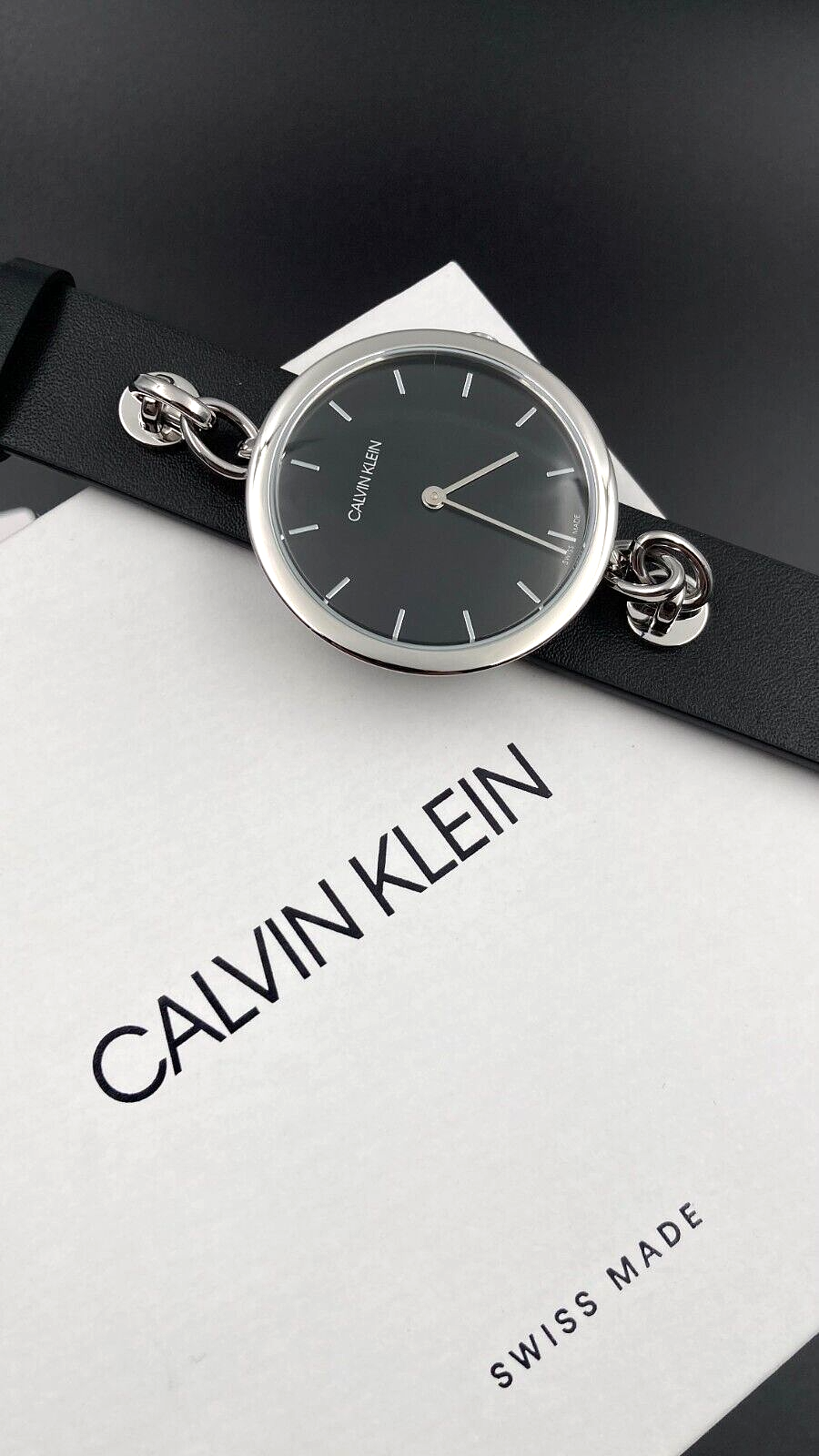 New Swiss Made CALVIN KLEIN Quartz Black Dial Ladies Watch