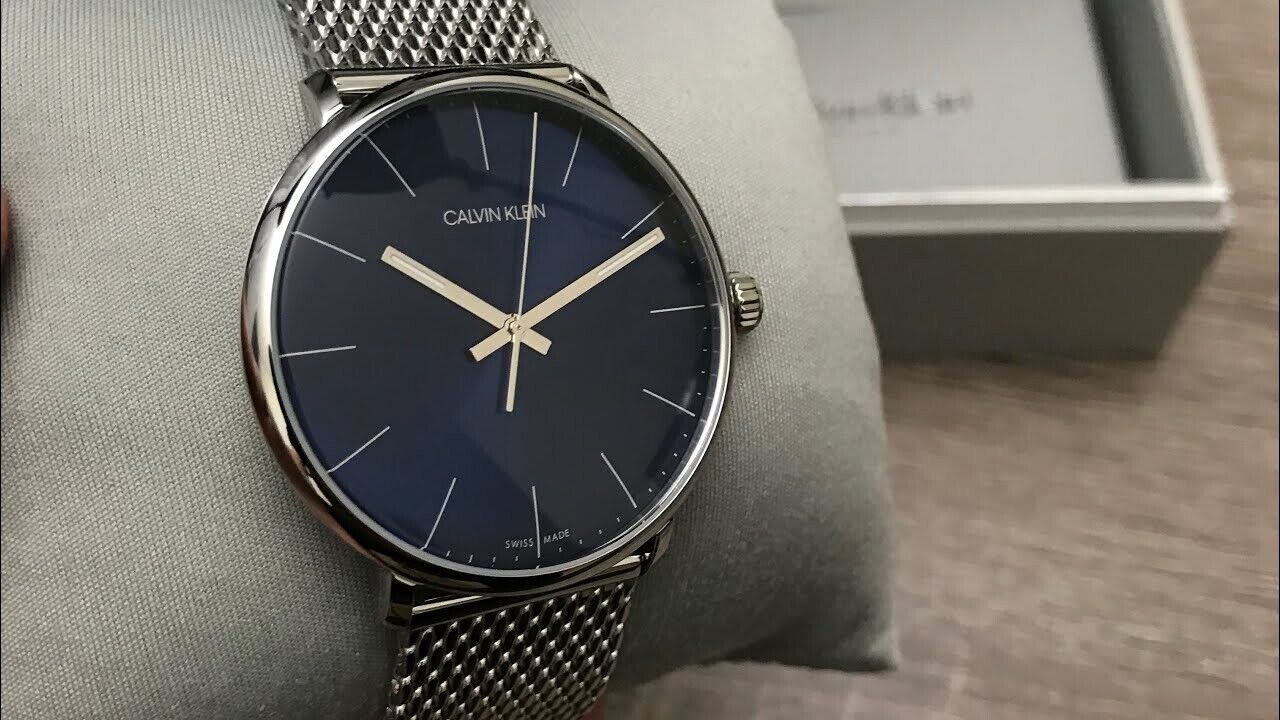 New Swiss Made CALVIN KLEIN High Noon Quartz Blue Dial Men's Watch