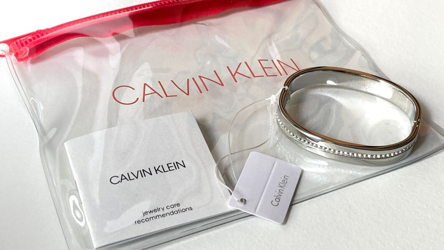 New Calvin Klein HOOK - SILVER Bangle - KJ06MD0401XS