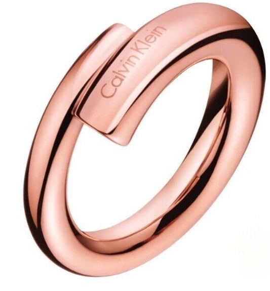 New CALVIN KLEIN SCENT RING KJ5GPR100108 - ROSE GOLD - SIZE 57