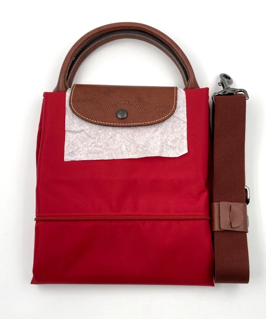 LONGCHAMP LE PLIAGE EXPANDABLE TRAVEL BAG - LARGE - RED