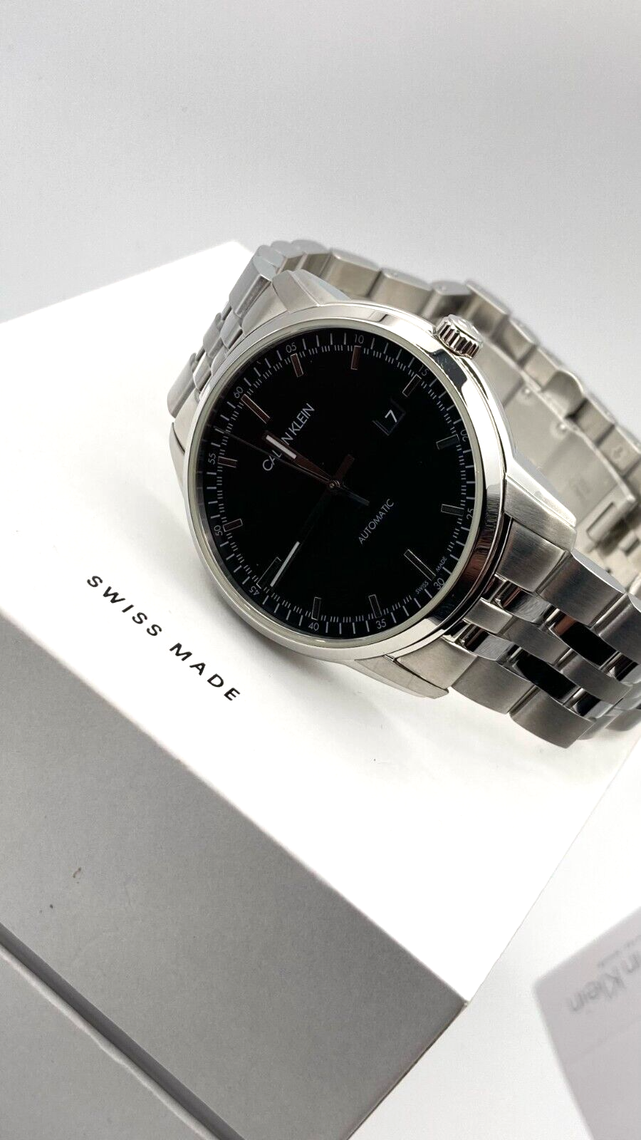 New Swiss Made CALVIN KLEIN Infinite Automatic Black Dial Men's Watch