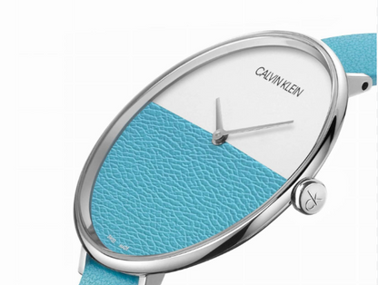 New Swiss Made CALVIN KLEIN Rise Ladies Turquoise Quartz Watch