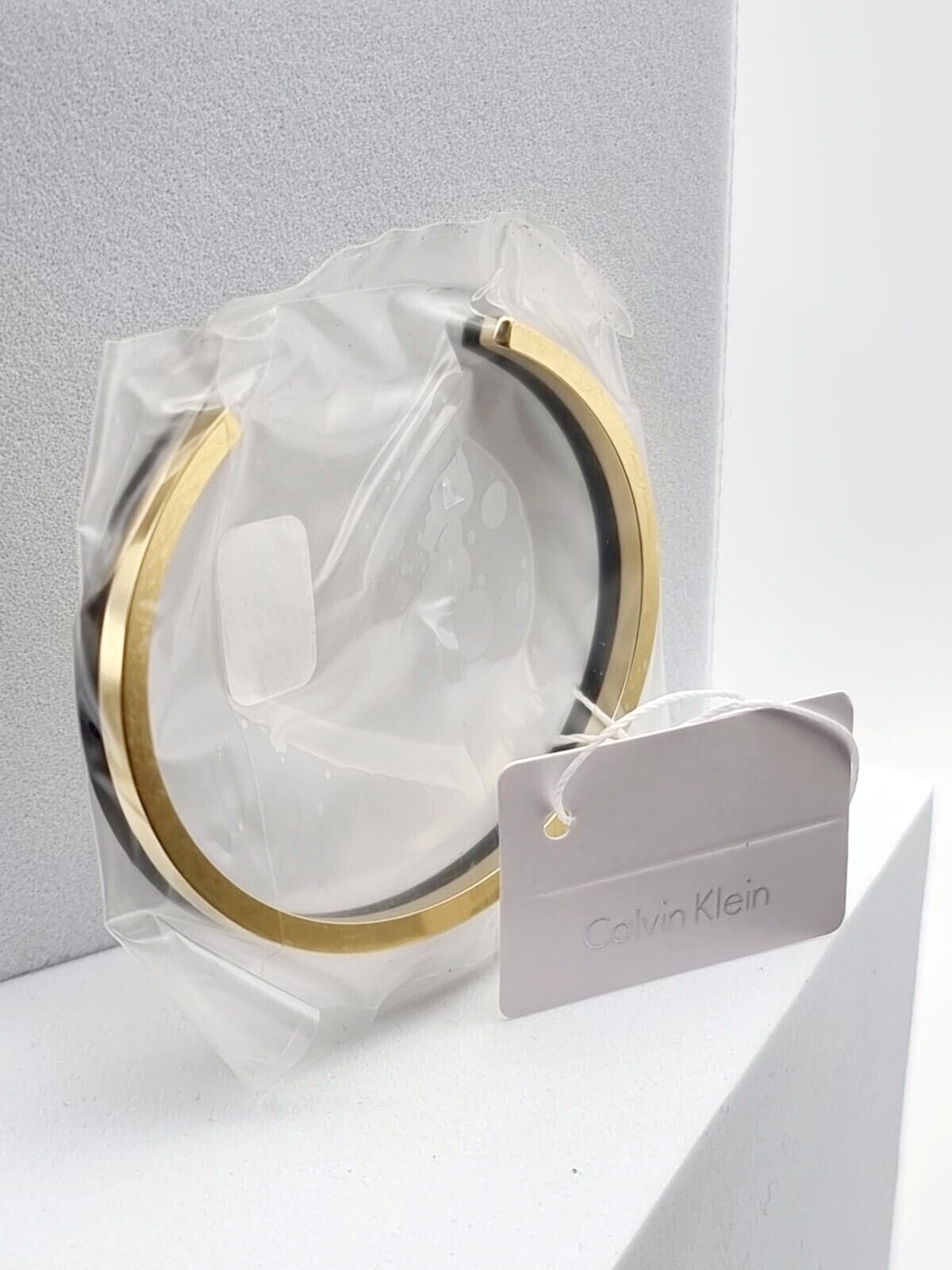 New CALVIN KLEIN GORGEOUS KJ5VBF2001XS  BRACELET - GOLD/BLACK - SIZE XS