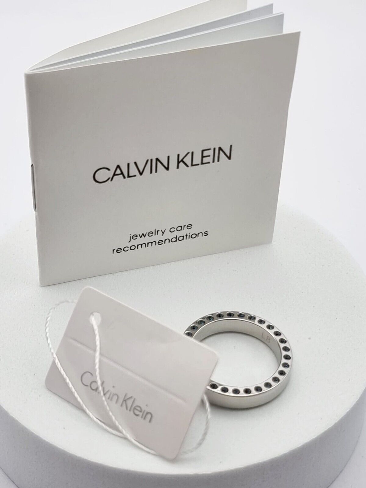 New CALVIN KLEIN HOOK RING KJ06MR040406 - SILVER - SIZE 52