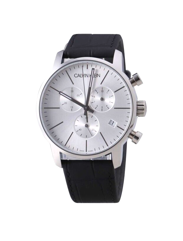 New Swiss Made CALVIN KLEIN City Quartz Silver Dial Men's Watch