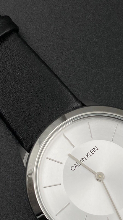 New Swiss Made CALVIN KLEIN Minimal Silver Dial Ladies Watch