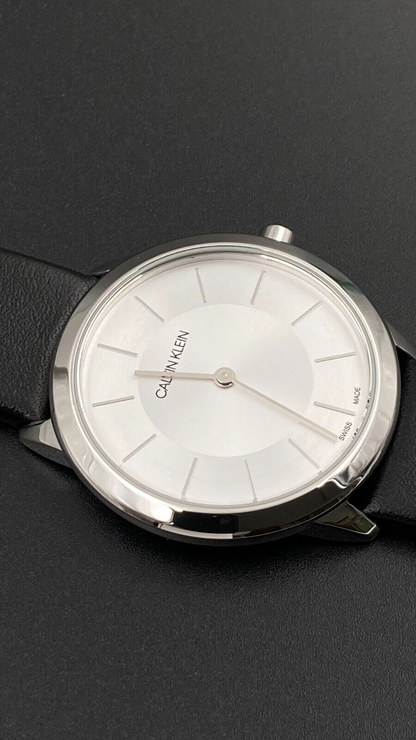 New Swiss Made CALVIN KLEIN Minimal Silver Dial Ladies Watch