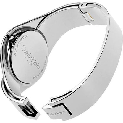 New Swiss Made CALVIN KLEIN Senses Silver Dial Small Bangle Ladies Watch