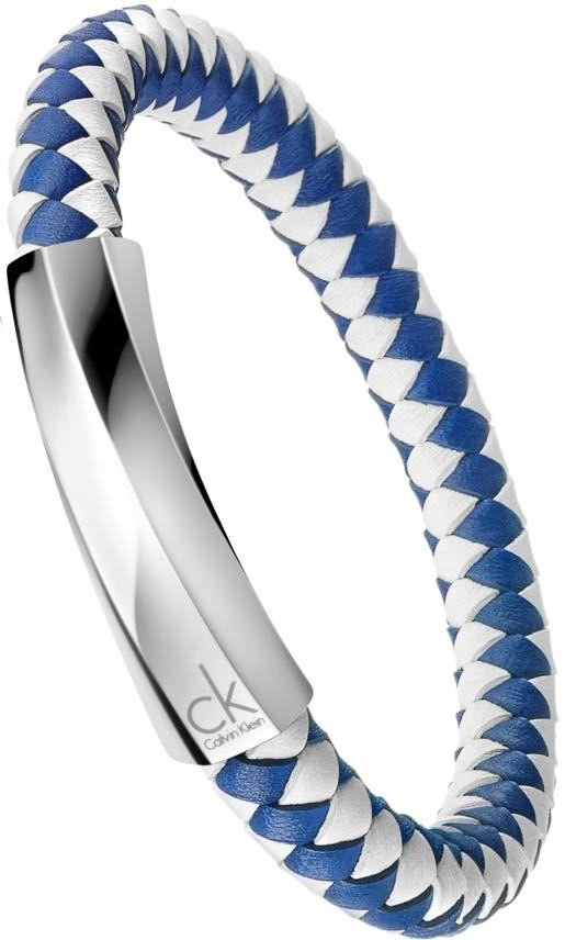 New CALVIN KLEIN BEWILDER KJ2BLB09020 STAINLESS STEEL LEATHER BRACELET - MEDIUM