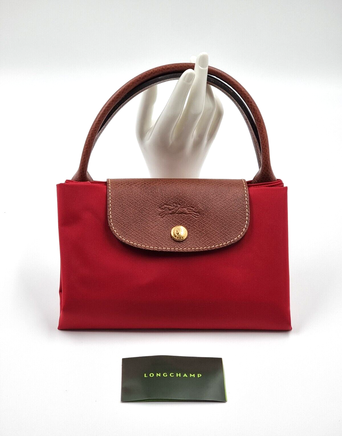 LONGCHAMP LE PLIAGE TOP HANDLE BAG MEDIUM - RED